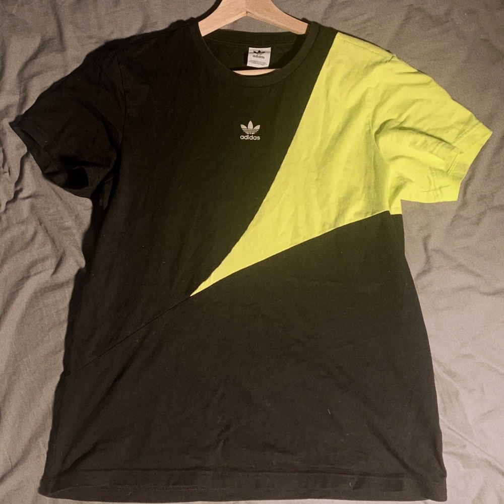Adidas Neon Green Split Tee
